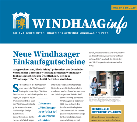 WindhaagInfo Ausgabe Dezember 2020