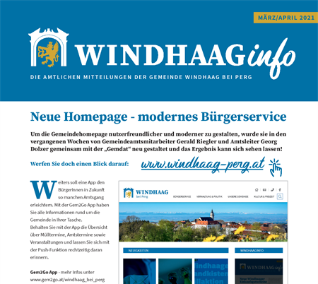 WindhaagInfo Ausgabe März/April 2021