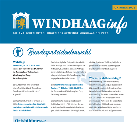 WindhaagInfo Ausgabe Oktober 2022